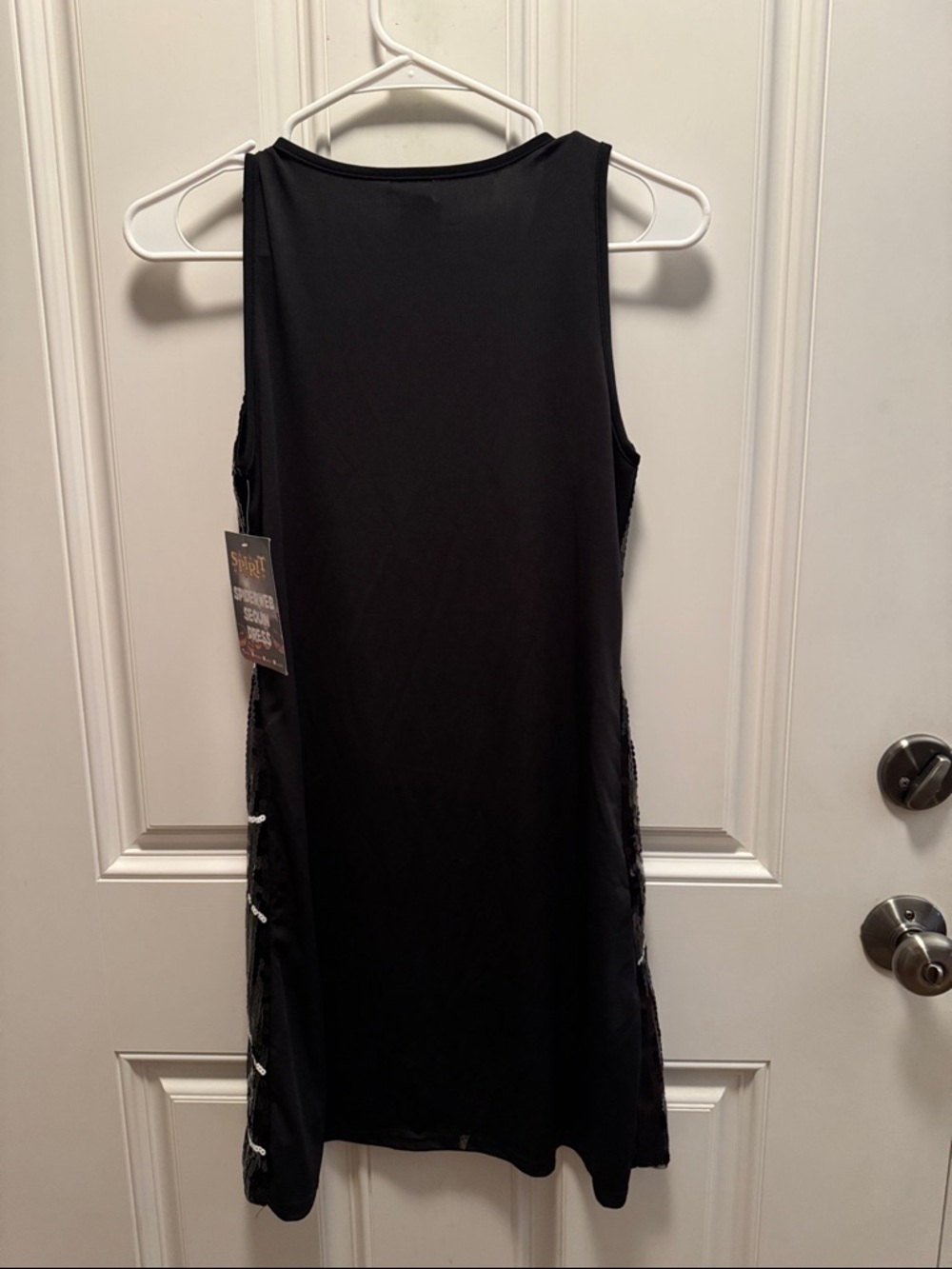 Spirit Halloween Black Sequin Spiderweb Dress Adult Small - Picture 3 of 4